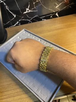 PULSEIRA CADEADO ESTEIRA 16MM CRAVEJADA